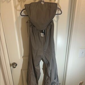 Fashion Nova Reflective Jogger Set Silver 2 Piece Outfit Size M Women